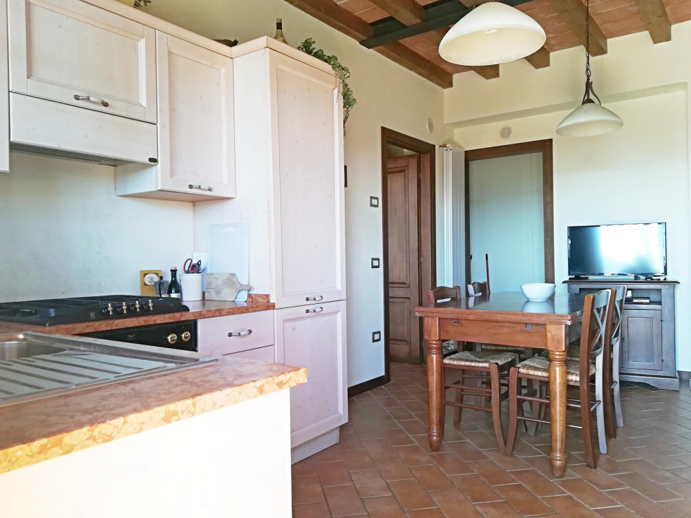 Apartment volterra with pool kitchen
